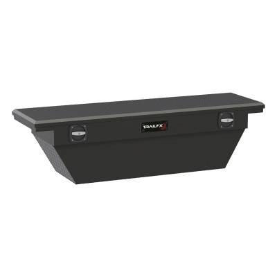 TrailFX - TrailFX 121693C Crossover Deep Angled Low Profile 69" Matte Black Alu Tool Box