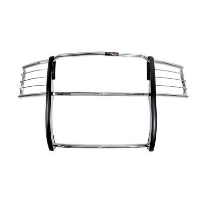 TrailFX - TrailFX E0033S Grille Guard 1-Piece Polished SS 1.5" Dia w/Brush Guard
