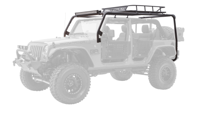 Body Armor 4x4 - Body Armor JK-6124-1 Cargo Roof Rack BOX 1 Black for 07-17 Wrangler JK 2/4Dr