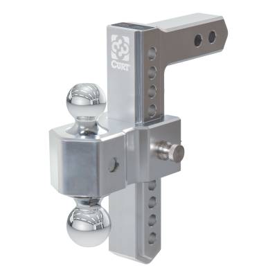 CURT - CURT 45366 AlumaLite Adjustable Aluminum Hitch w/Dual Ball 9.5" Drop