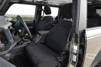 Body Armor 4x4 - Body Armor 91010 Black Neoprene Front Seat Covers for 21-24 Ford Bronco 4DR