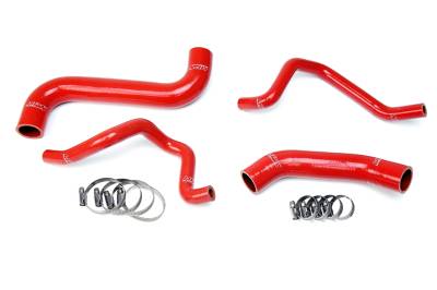 HPS Performance - HPS 57-1733 Red Red Radiator/Heater Coolant Hose Kit for 04-05 Subaru Impreza