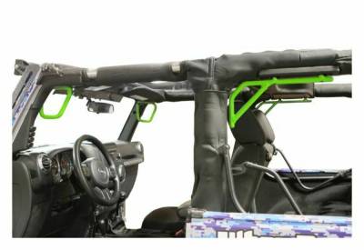 Steinjager - Steinjager Front/Rear Rigid Grab Handles-Neon Green for Jeep JK 2DR J0044764