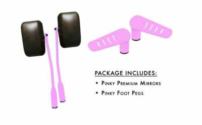 Steinjager - Steinjager Door Mirror/Foot Peg Set-Pinky for For Jeep JK J0043848