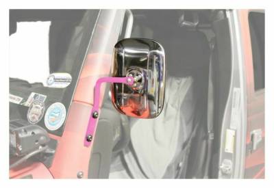 Steinjager - Steinjager A-Pillar Mount Side Mirror Kit-Pinky for Wrangler JK J0044993