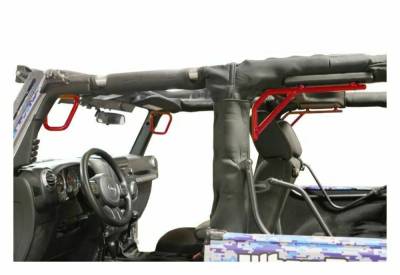 Steinjager - Steinjager Front/Rear Rigid Grab Handles Red Baron for Jeep JK 2DR J0044760