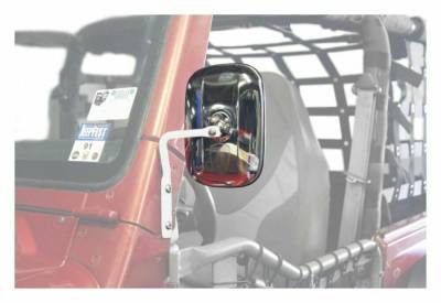 Steinjager - Steinjager A-Pillar Mount Side Mirror Kit-Cloud White for Wrangler TJ J0047294