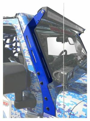 Steinjager - Steinjager 50" Upper Windshield Light Bracket Kit-SW Blue for Jeep JK J0047362