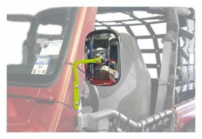Steinjager - Steinjager A-Pillar Mount Side Mirror Kit-Gecko Green for Wrangler TJ J0047296