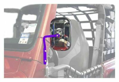Steinjager - Steinjager A-Pillar Mount Side Mirror Kit-Purple for Wrangler TJ J0047293