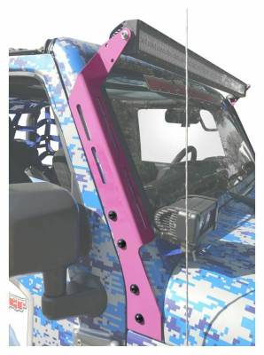Steinjager - Steinjager 50" Upper Windshield Light Bracket Kit-Pinky for Jeep JK J0047366