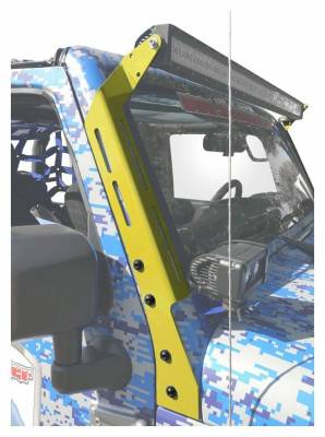 Steinjager - Steinjager 50" Upper Windshield Light Bracket Kit-Yellow for Jeep JK J0047364