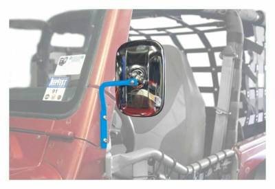 Steinjager - Steinjager A-Pillar Mount Side Mirror Kit-PB Blue for Wrangler TJ J0047285
