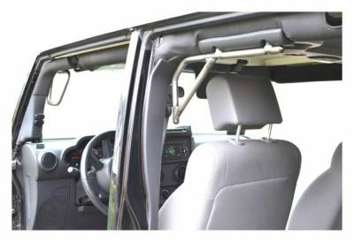 Steinjager - Steinjager Front/Rear Rigid Style Grab Handles-Bare for Jeep JK 4DR J0041456