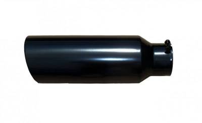 Pypes Performance Exhaust - Pypes EVT406-18B Black 4" IDx5" ODx18" L Rolled BO Exhaust Pipe Tip Universal