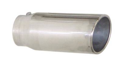 Pypes Performance Exhaust - Pypes EVT405 4" ID x 5" OD x 12" L Rolled B/O Exhaust Tail Pipe Tip Universal