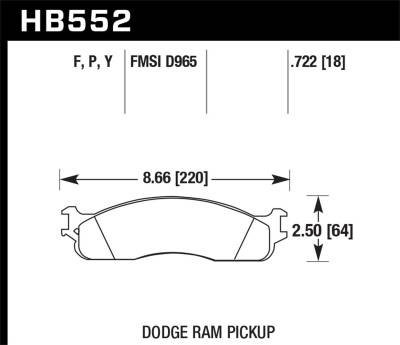 Hawk Performance - Hawk Performance SD Super Duty Truck Brake Pads HB552P.722