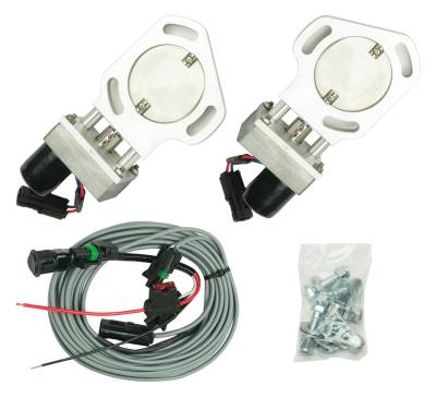 Pypes Performance Exhaust - Pypes HVE10 3" Dual Exhaust Electric Cutouts Natural Finish Kit Universal