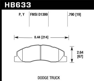 Hawk Performance - Hawk Performance LTS Light Truck & SUV Brake Pads HB633Y.790