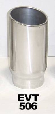 Pypes Performance Exhaust - Pypes EVT506 5" ID x 6" OD x 12" L Rolled B/O Stainless Steel Exhaust Universal