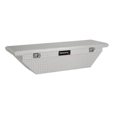TrailFX - TrailFX 120601 Crossover Angled 60" Polished Alu Tool Box W Strut & Plastic Tray