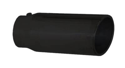 Pypes Performance Exhaust - Pypes EVT407B Stainless Steel Exhaust 4" IN x 7" OUT x 18" Long Monster Black