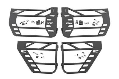 Rough Country Suspension Systems - Rough Country 10588 Front/Rear Steel Tube Doors Black for 07-18 Wrangler JK 4DR