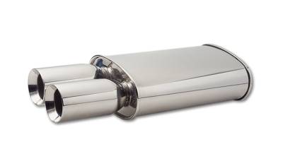 Vibrant Performance - Vibrant 1040 STREETPOWER Oval Muffler Dual 3.5" Round Tips 2.5" Inlet