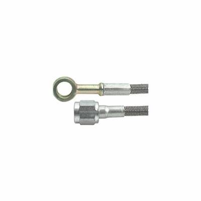 Allstar Performance - Allstar Performance ALL46341-24 24" #3 Braided Line -4 Straight/10mm Banjo