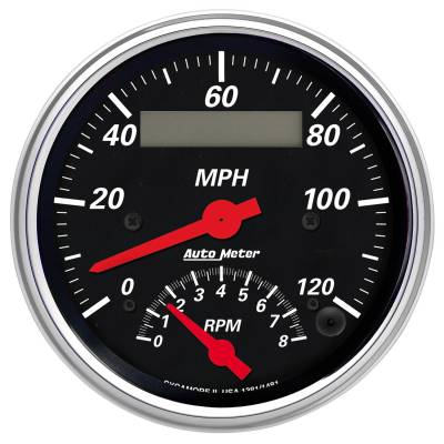 AutoMeter - AutoMeter 1481 Black Electric Speedometer/Tachometer Gauge 8K RPM/120MPH 3-3/8"
