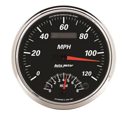 AutoMeter - AutoMeter 1291 Designer Black II Speedometer/Tachometer 5" Gauge 8K RPM/120mph