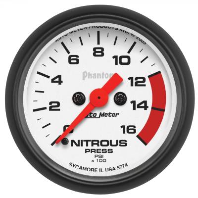 AutoMeter - AutoMeter 5774 Phantom Nitrous Pressure Gauge 0-1600PSI 2-1/16" Stepper Motor