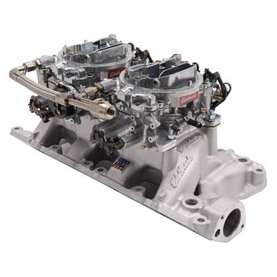 Edelbrock - Edelbrock 2035 RPM Air-Gap Dual-Quad Intake Manifold/Carburetor Kit