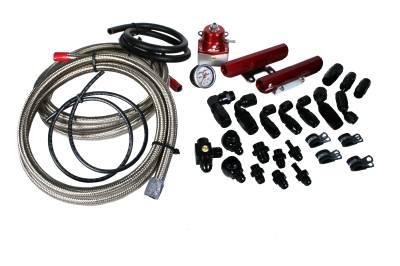 Aeromotive Fuel System - Aeromotive 14135 Fuel Rail System w/FPR Fittings & Gauge for 04-05 Subaru WRX