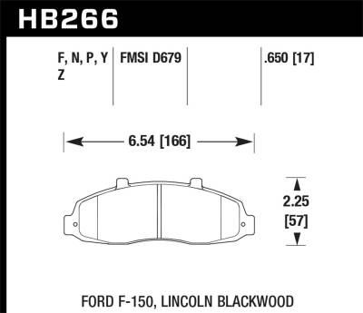 Hawk Performance - Hawk Performance SD Super Duty Truck Brake Pads HB266P.650