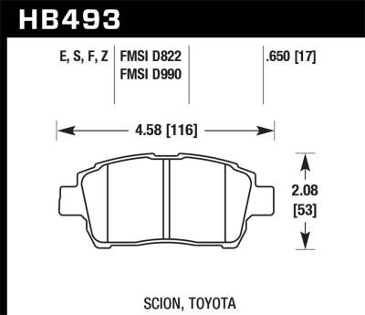Hawk Performance - Hawk Performance HB493F.650 HPS High Performance Street Brake Pads