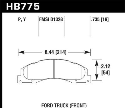 Hawk Performance - Hawk Performance SD Super Duty Truck Brake Pads HB775P.735