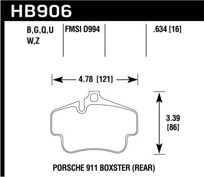 Hawk Performance - Hawk Performance HPS 5.0 High Performance Street Brake Pads HB906B.634
