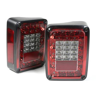 Rugged Ridge - Rugged Ridge 12403.88 LED Taillights Smoke for 07-18 Jeep Wrangler JK