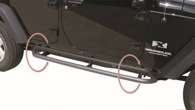 Rampage - Rampage 88732 Side Bar Retractable RockerGuard Step for 07-18 Wrangler JK 4DR