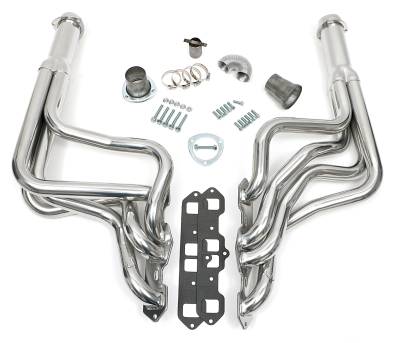 Hedman Hedders - Hedman 58156 Silver Long-Tube EO Headers for 68-76 Olds 442 Cutlass F85 400-455