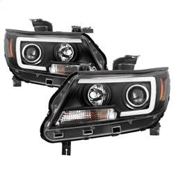Spyder Auto - Spyder Auto 5085283 Black/Clear Light Bar Headlights for 15-17 Chevy Colorado