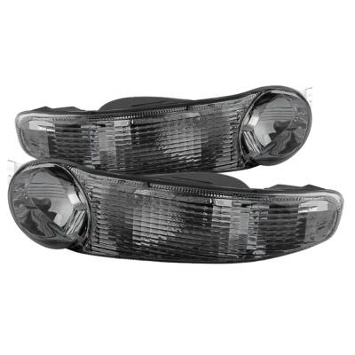 xTune Auto - xTune Auto 9027093 Front Bumper Lights Chrome/Smoked