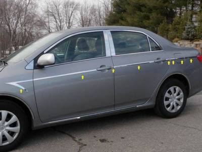Quality Automotive Accessories - Quality Automotive AT29112 Side Accent Trim for Toyota Corolla