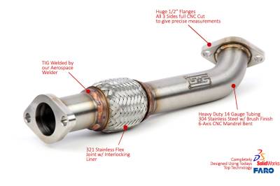 GrimmSpeed - GrimmSpeed 002001 HiFlow Exhaust Manifold CrossPipe