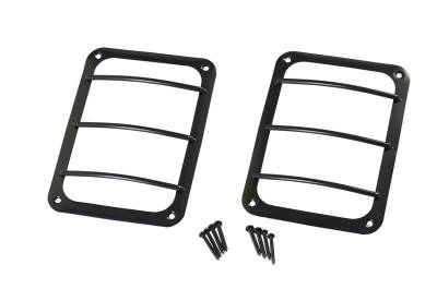Kentrol - Kentrol 50582 Black Rear Taillight Guards Pair for 07-18 Jeep Wrangler JK
