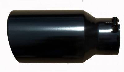 Pypes Performance Exhaust - Pypes EVT305B S.S. 3" IN x 5" OUT x 18" Long Exhaust Tail Pipe Tip Black