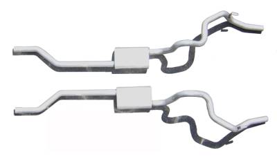 Pypes Performance Exhaust - Pypes SGF31R 2.5" Race Dual Exhaust System w/o X-Pipe Rear Exit for 70-74 F-Body