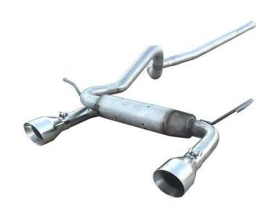 Pypes Performance Exhaust - Pypes SJJ19S 2.5" Intermediate Catback Exhaust System for 07-18 Wrangler JK 4DR