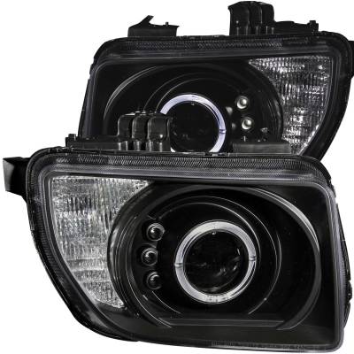 Anzo USA - Anzo USA 121432 Projector Headlight Set w/LED Halo Black for 03-06 Honda Element